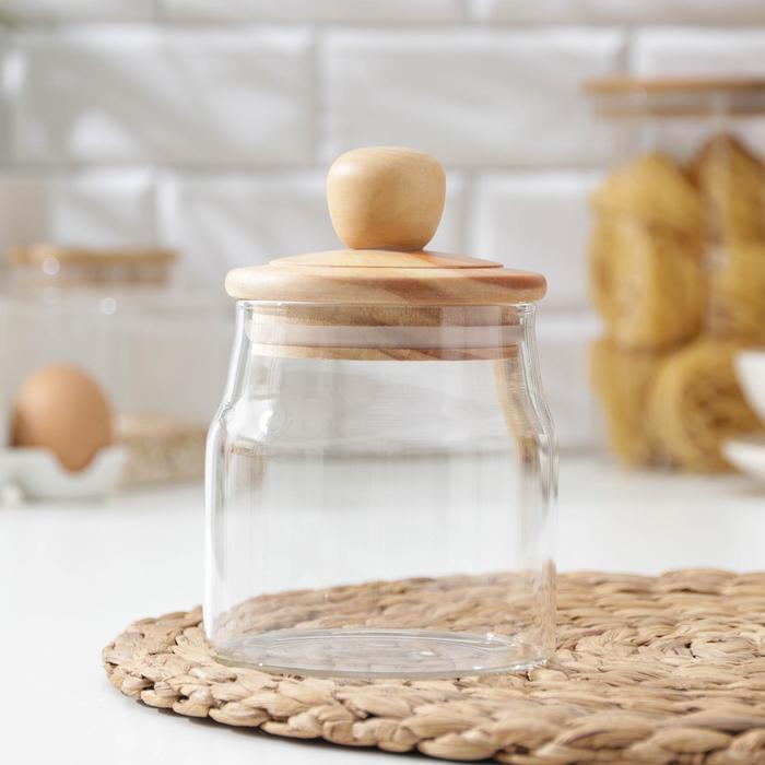 Банка стеклянная для сыпучих продуктов с бамбуковой крышкой Magistro «Эко», 500 мл, 10×14 см
Банка стеклянная для сыпучих продуктов с бамбуковой крышкой Magistro «Эко», 500 мл, 10×14 см