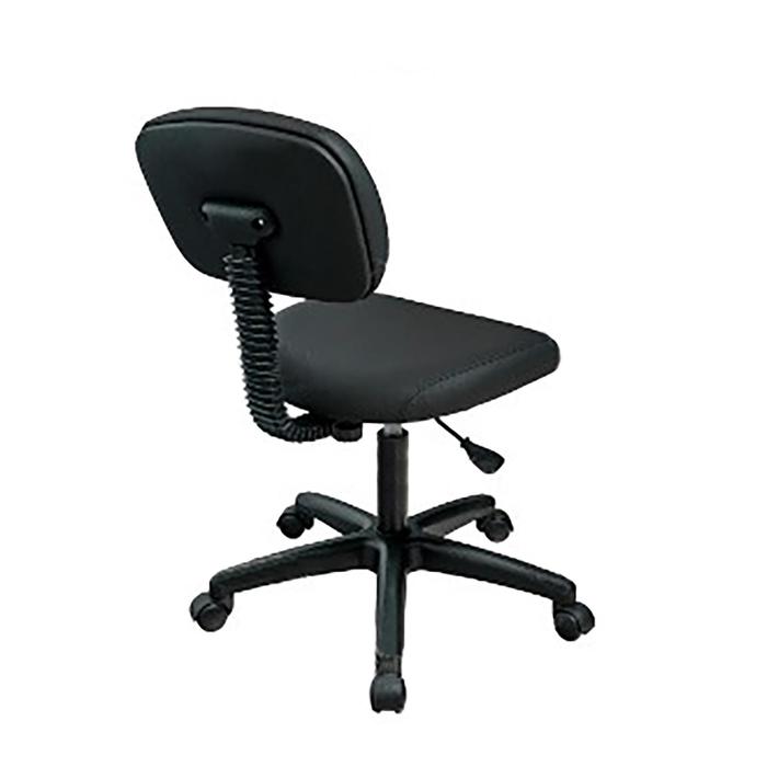 фото Стул мастера со спинкой джой эко низкий, на пластиковом пятилучье, цвет чёрный