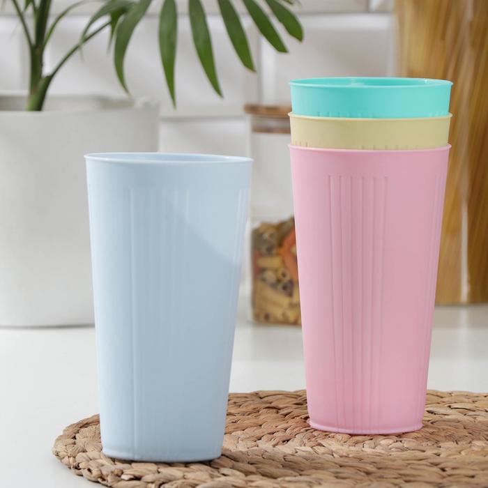 Набор стаканов «Симпл», 4 шт, 600 мл, 9×9×16 см, цвет МИКС
Набор стаканов «Симпл», 4 шт, 600 мл, 9×9×16 см, цвет МИКС