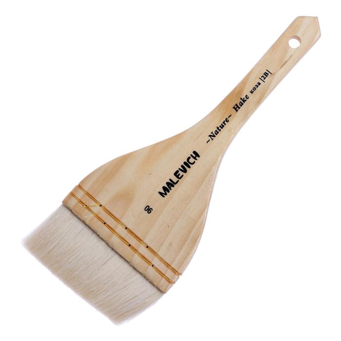 Кисть Коза, Флейц, Malevich Hake, №90, d-90 мм, короткая ручка
Кисть Коза, Флейц, Malevich Hake, №90, d-90 мм, короткая ручка