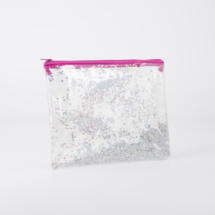 Косметичка ПВХ, отдел на молнии, цвет прозрачный, Глиттер
Косметичка ПВХ, отдел на молнии, цвет прозрачный, Глиттер