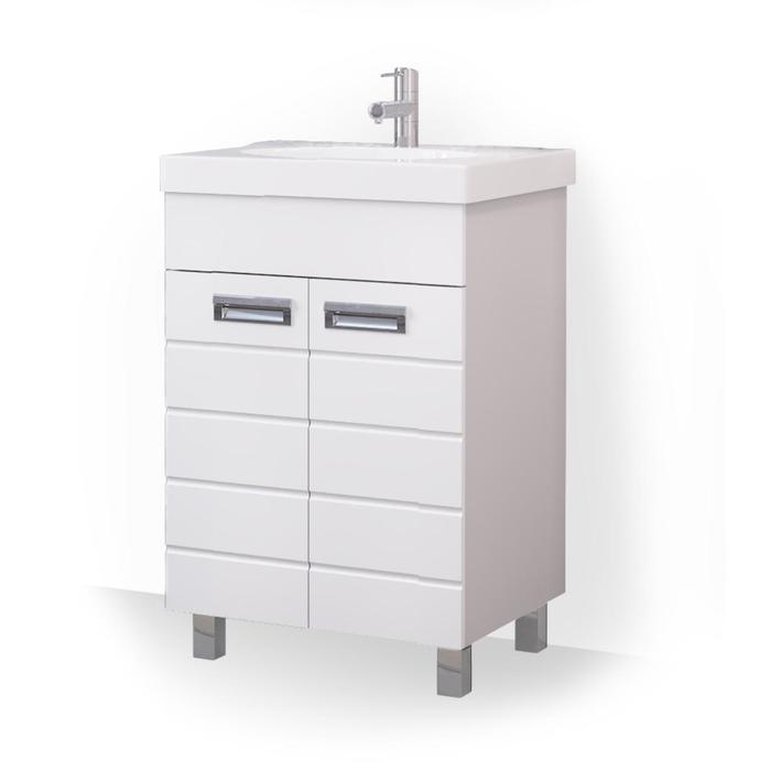 фото Тумба под раковину "raval kub 40" подвесная, белая 24,4х40,6х69см