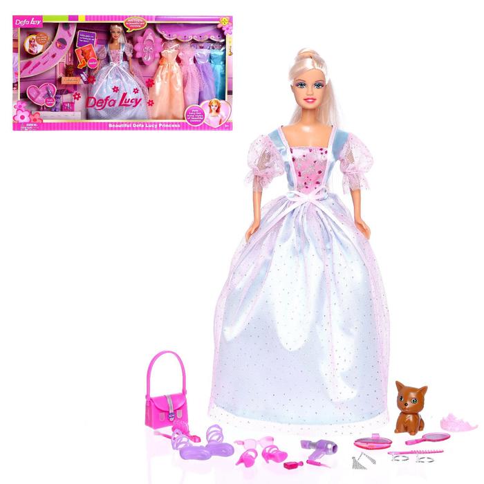 фото Кукла-модель "елена" с набором платьев, аксессуарами и питомцем, микс defa lucy