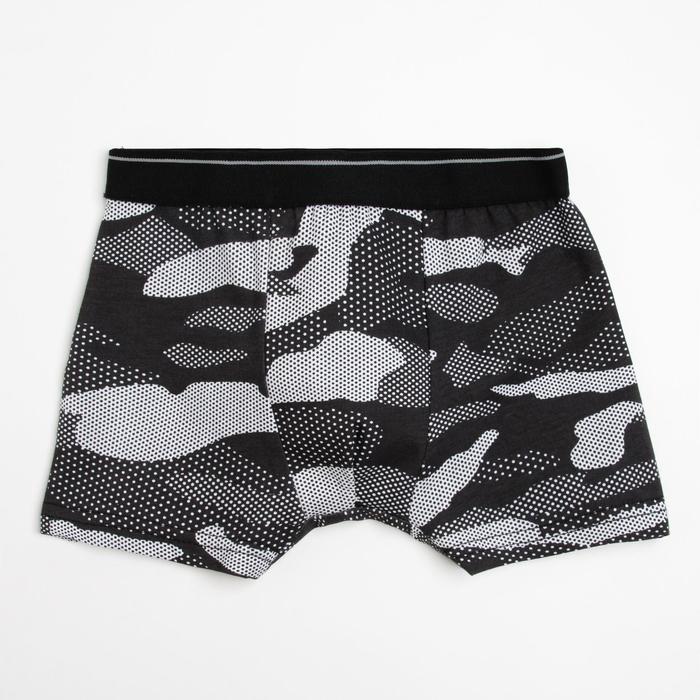 Трусы боксеры для мальчика, цвет чёрный/серый камуфляж, рост 164 см
Трусы боксеры для мальчика, цвет чёрный/серый камуфляж, рост 164 см