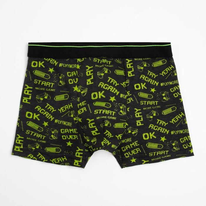 Трусы боксеры для мальчика, цвет чёрный неон, рост 158 см
Трусы боксеры для мальчика, цвет чёрный неон, рост 158 см