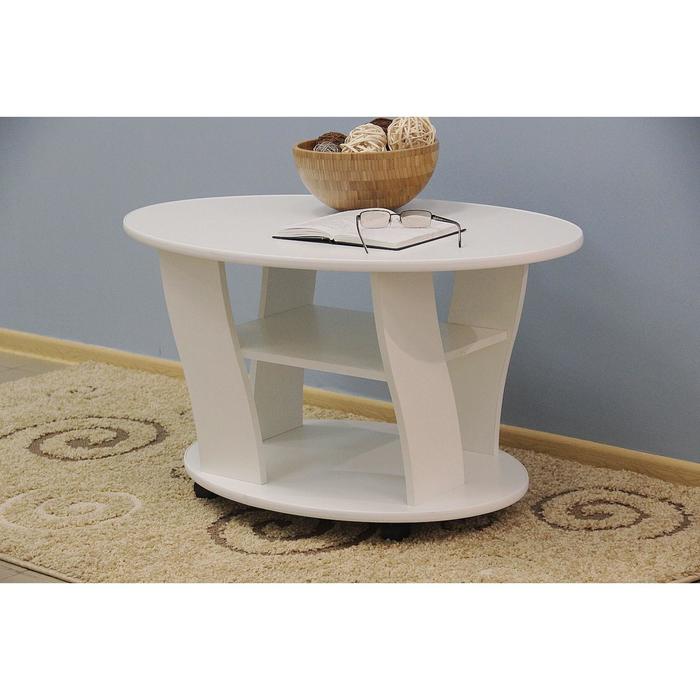 Журнальный столик Волна 955х605х540 белый 
Журнальный столик Волна 955х605х540 белый