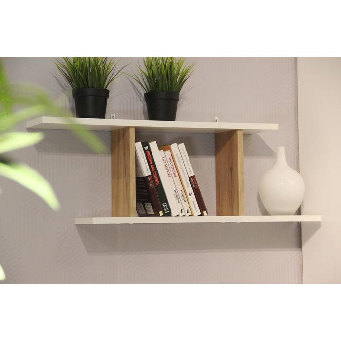 Полка Д-1 810х150х272 белый/дуб крафт золотой 
Полка Д-1 810х150х272 белый/дуб крафт золотой