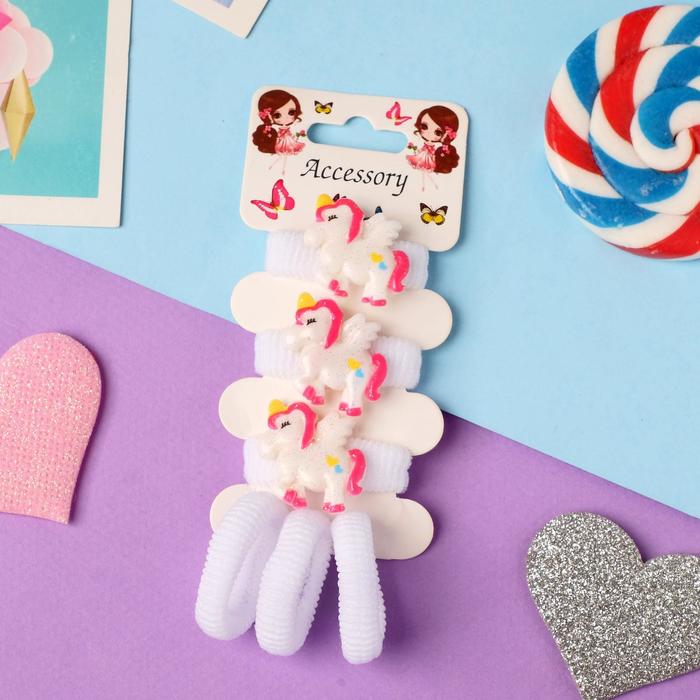 Резинка для волос "Волшебство" (набор 6 шт) крылатые единороги, белый
Резинка для волос "Волшебство" (набор 6 шт) крылатые единороги, белый