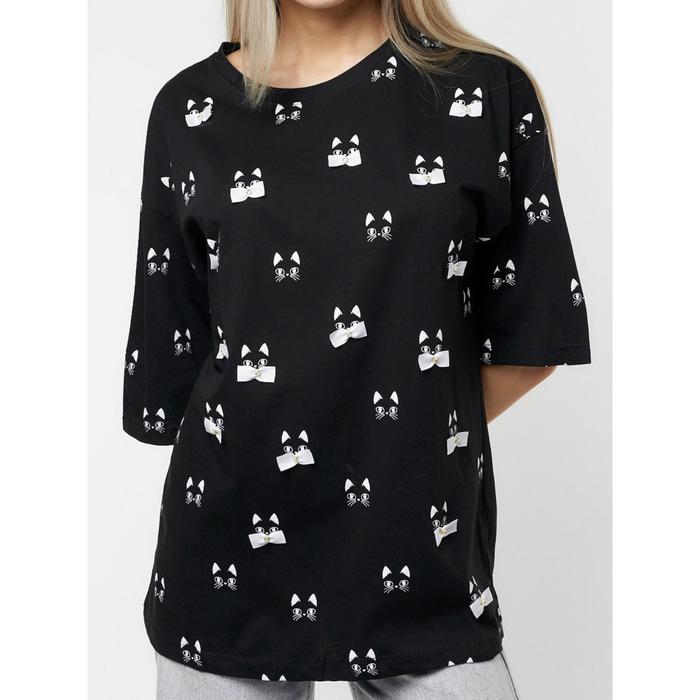 Футболка женская, размер 48-50, цвет чёрный
Футболка женская, размер 48-50, цвет чёрный