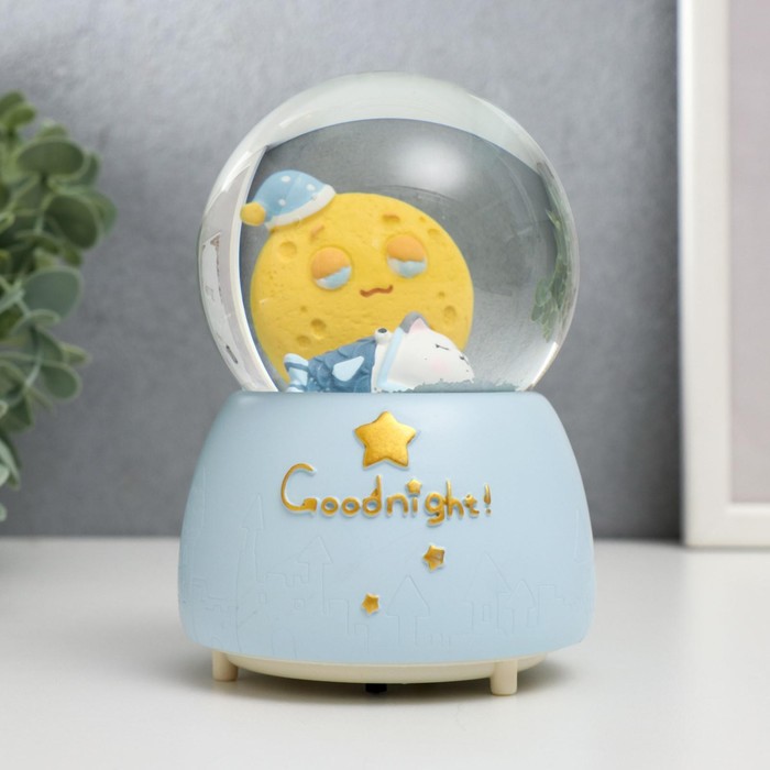 Стеклянный шар свет, музыка "Котик спит у луны" 13х8х8 см 
Стеклянный шар свет, музыка "Котик спит у луны" 13х8х8 см