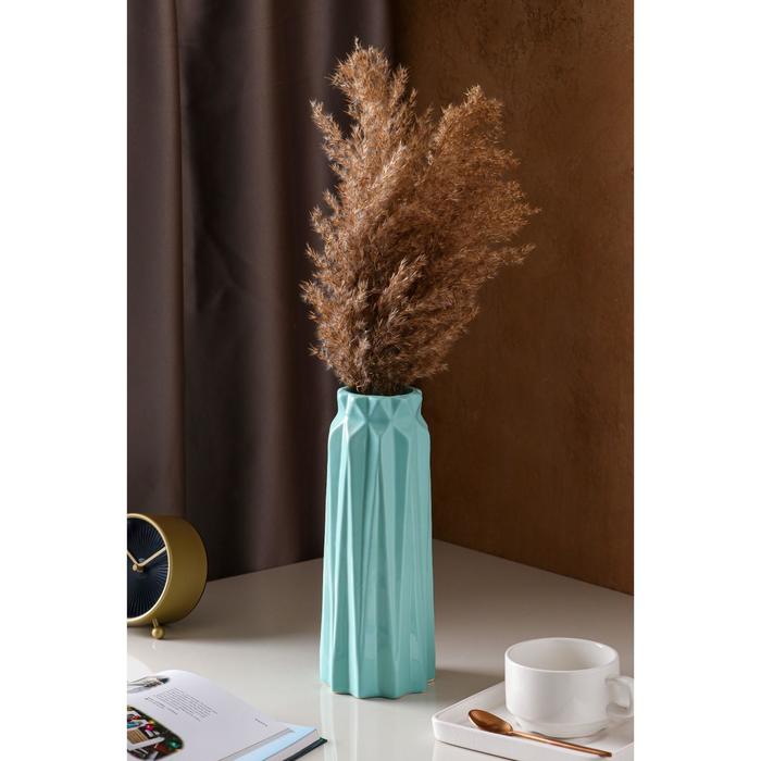 Ваза керамическая "Оригами", настольная, тиффани, 28 см
Ваза керамическая "Оригами", настольная, тиффани, 28 см