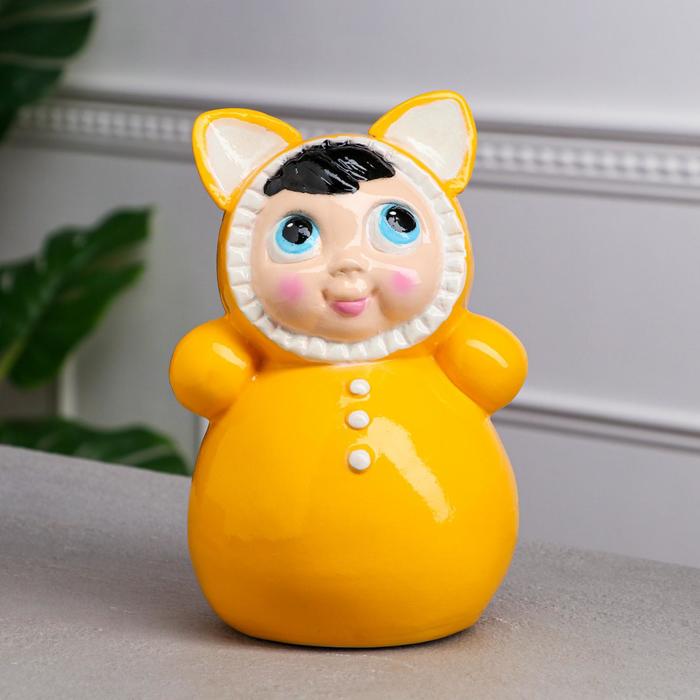 Копилка "Неваляшка", с треугольными ушками, жёлтая, керамика, 23 см
Копилка "Неваляшка", с треугольными ушками, жёлтая, керамика, 23 см