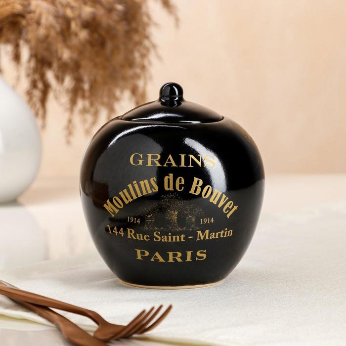 Сахарница "Moulins de Bouvel", чёрная, 0.6 л
Сахарница "Moulins de Bouvel", чёрная, 0.6 л