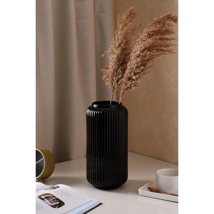 Ваза керамическая "Юта", настольная, чёрная, 30 см
Ваза керамическая "Юта", настольная, чёрная, 30 см