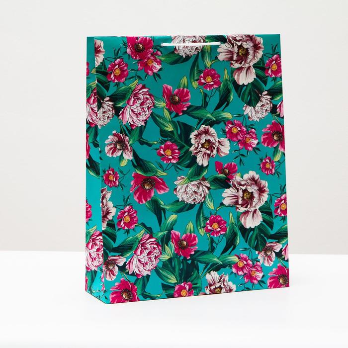 Пакет подарочный "Бирюзовый сад", 33 х 42,5 х 10 см 
Пакет подарочный "Бирюзовый сад", 33 х 42,5 х 10 см