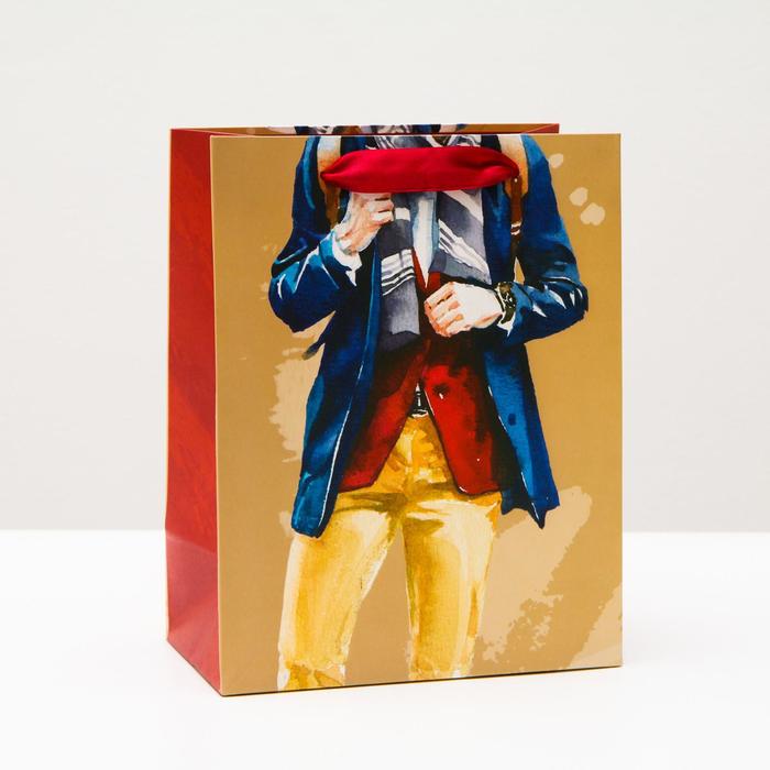 Пакет подарочный "Мужской стиль", 18 х 22,3 х 10 см
Пакет подарочный "Мужской стиль", 18 х 22,3 х 10 см