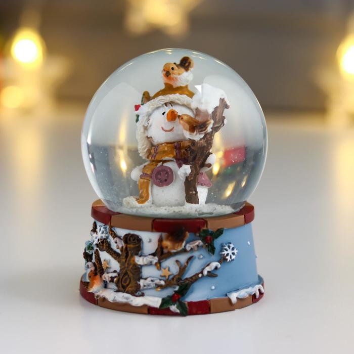 Сувенир полистоун водяной шар "Снеговичок со скворечником" d=6,5 см
Сувенир полистоун водяной шар "Снеговичок со скворечником" d=6,5 см