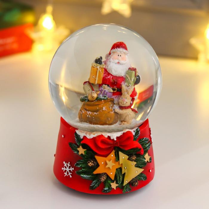 Сувенир полистоун водяной шар музыка "Дед Мороз с зайцем и мешком подарков" d=10 см
Сувенир полистоун водяной шар музыка "Дед Мороз с зайцем и мешком подарков" d=10 см
