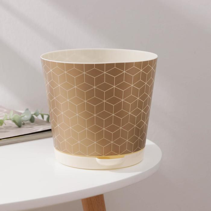 Горшок для цветов с прикорневым поливом Oregano, 2 л, d=16 см, с декором, цвет бежевый
Горшок для цветов с прикорневым поливом Oregano, 2 л, d=16 см, с декором, цвет бежевый