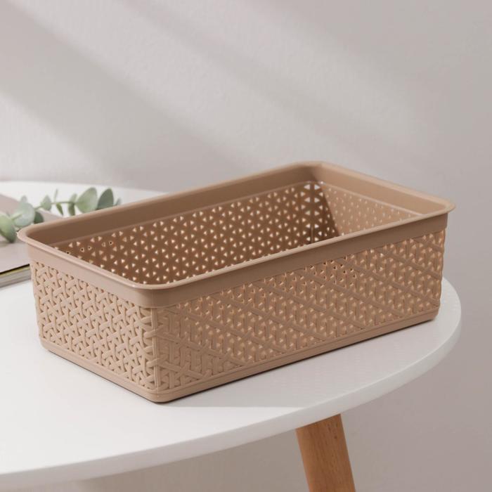 фото Корзина универсальная wenge, 2,25 л, 25,8×15,8×8 см, цвет бежевый