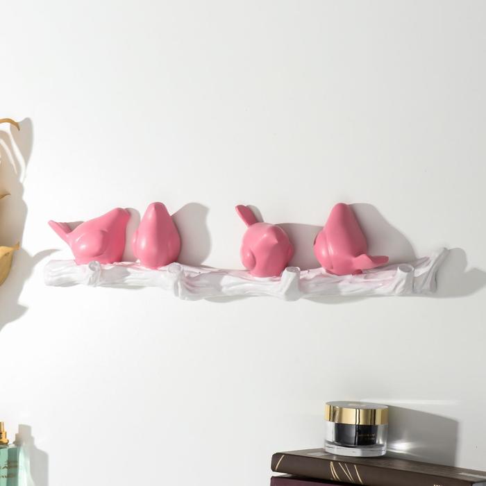 Крючки декоративные полистоун "Четыре птички на ветке" розовые 10,5х6х45 см
Крючки декоративные полистоун "Четыре птички на ветке" розовые 10,5х6х45 см