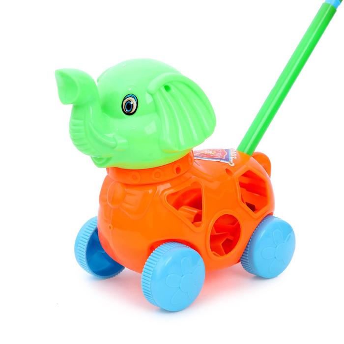 Каталка на палочке «Слоник», с сортером цвета МИКС
Каталка на палочке «Слоник», с сортером цвета МИКС