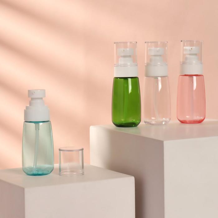 Бутылочка для хранения, с дозатором, 60 мл, цвет МИКС
Бутылочка для хранения, с дозатором, 60 мл, цвет МИКС