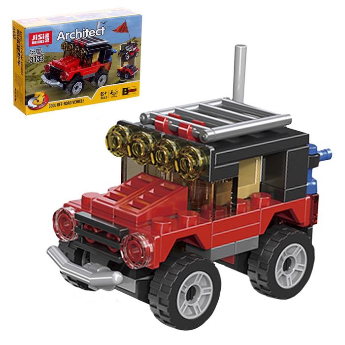 Конструктор блочный «Джип сафари», 3 варианта сборки, 65 деталей
Конструктор блочный «Джип сафари», 3 варианта сборки, 65 деталей