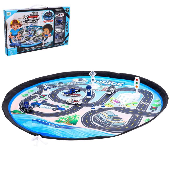 Игровой набор «Полиция» с металлическими машинками и ковриком-сумкой
Игровой набор «Полиция» с металлическими машинками и ковриком-сумкой