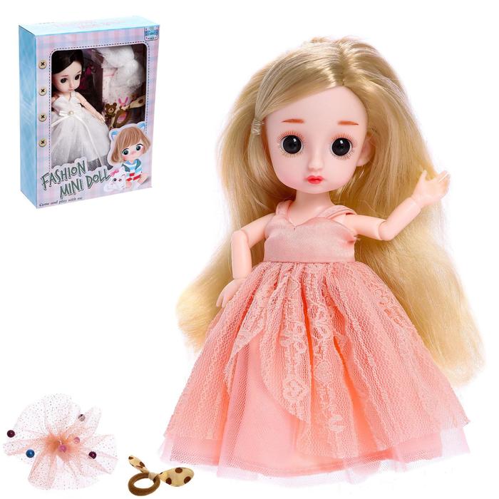 Кукла шарнирная «Эвелина» в платье, МИКС
Кукла шарнирная «Эвелина» в платье, МИКС