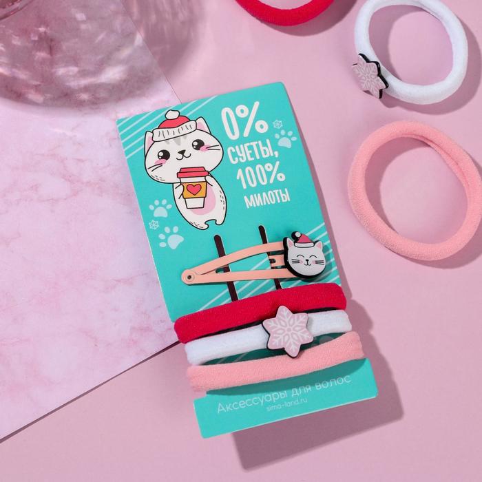 Набор резинок и заколка "100 % милоты", d= 3,5 см
Набор резинок и заколка "100 % милоты", d= 3,5 см