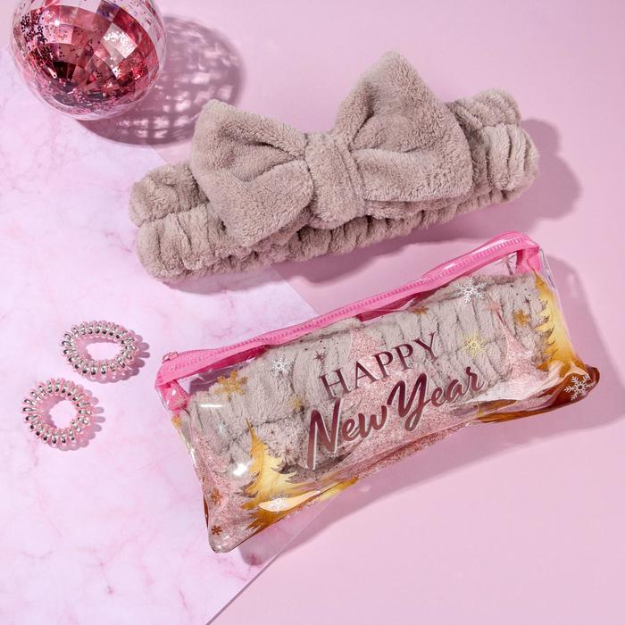 Набор повязка и резинки в косметичке "Happy New Year"
Набор повязка и резинки в косметичке "Happy New Year"