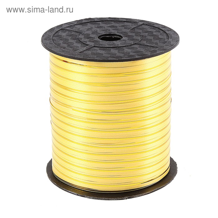 Лента упаковочная, желтая, с золотой полосой, 5 мм х 225 м
Лента упаковочная, желтая, с золотой полосой, 5 мм х 225 м