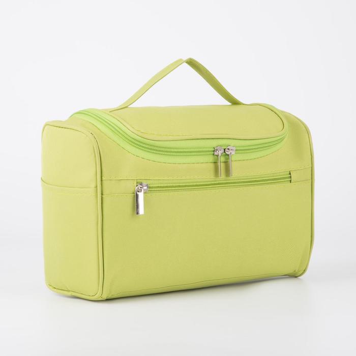 Косметичка на молнии, наружный карман, цвет зелёный
Косметичка на молнии, наружный карман, цвет зелёный