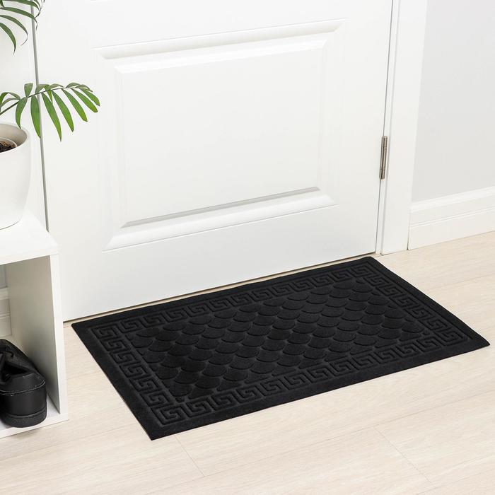 Коврик влаговпитывающий «Чешуйки», 45×75 см, цвет чёрный 
Коврик влаговпитывающий «Чешуйки», 45×75 см, цвет чёрный