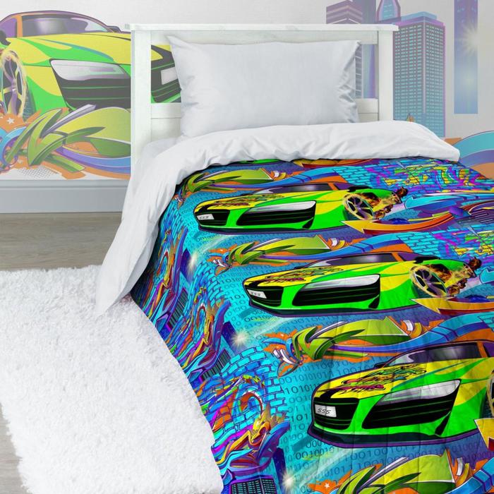 Покрывало стёганое, детское «Неоновая машина», размер 145х200 см
Покрывало стёганое, детское «Неоновая машина», размер 145х200 см