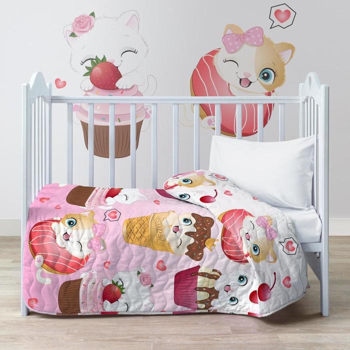 Покрывало стёганое, детское Sweet, размер 90х140 см
Покрывало стёганое, детское Sweet, размер 90х140 см