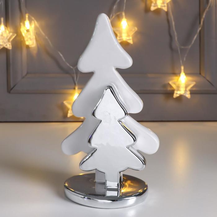 Сувенир керамика "Ёлочки" серебро 20,5х8,3х11,5 см 
Сувенир керамика "Ёлочки" серебро 20,5х8,3х11,5 см