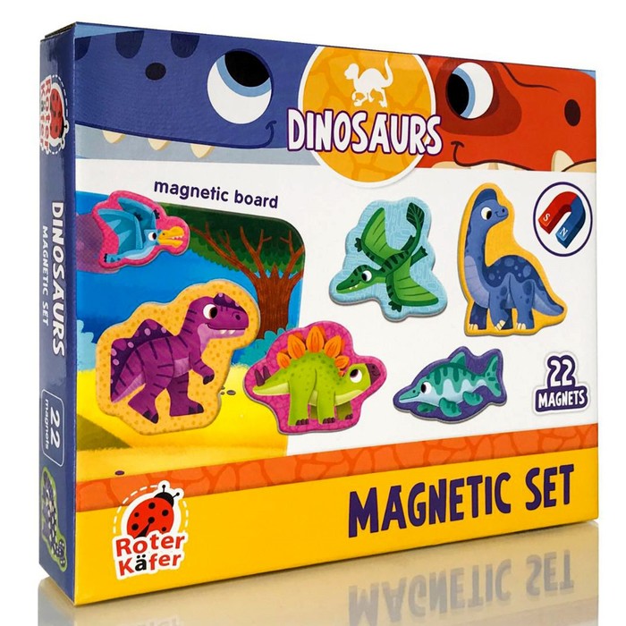 фото Магнитный набор с доской "динозавры" 22 магнита rk2090-03 roter käfer