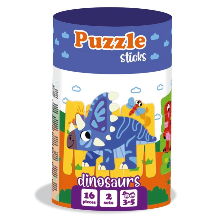Пазлы-палочки «Динозавры» ,16 элементов
Пазлы-палочки «Динозавры» ,16 элементов