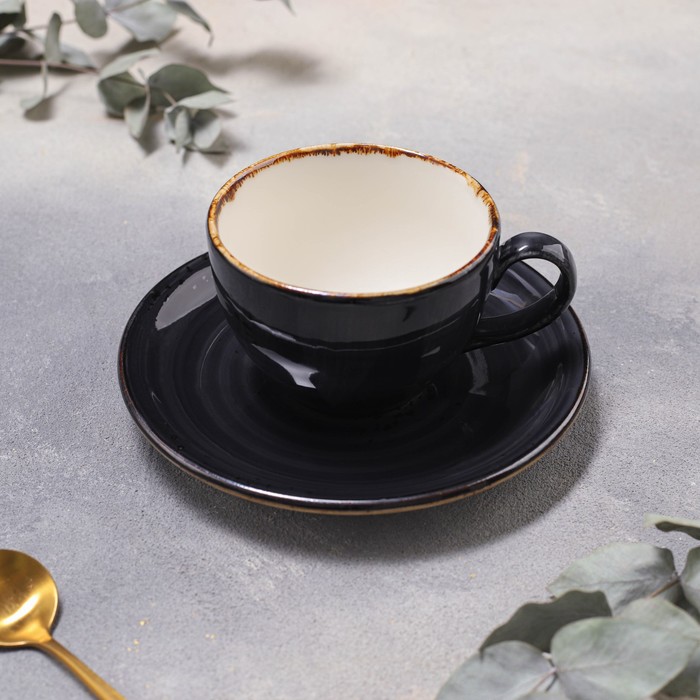 Чайная пара Balance, чашка 220 мл, блюдце d=15,5 см, цвет чёрный
Чайная пара Balance, чашка 220 мл, блюдце d=15,5 см, цвет чёрный