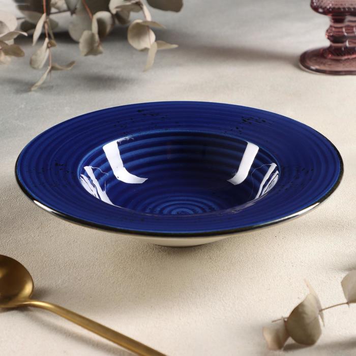 Тарелка для пасты Enigma, d=25 см, 400 мл, цвет синий 
Тарелка для пасты Enigma, d=25 см, 400 мл, цвет синий