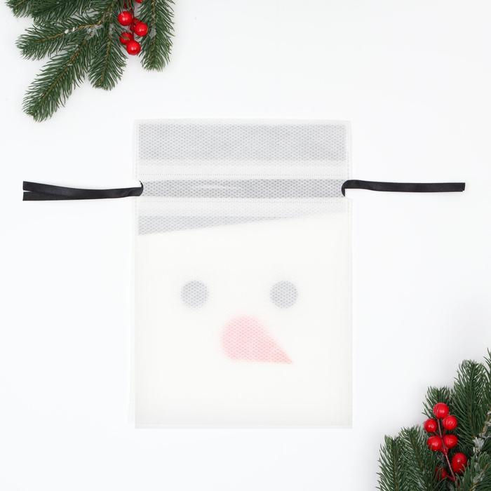 фото Мешок подарочный "снеговик", 22 x 31 см