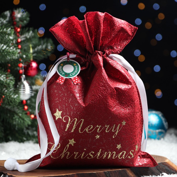 Мешок подарочный "С рождеством", 23 x 33 см
Мешок подарочный "С рождеством", 23 x 33 см