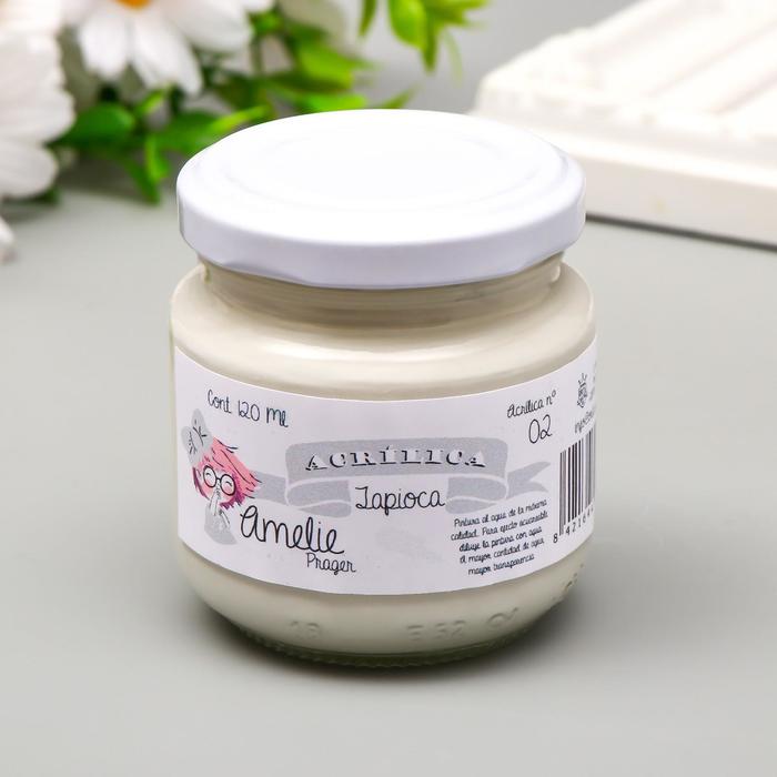 Акриловая краска AMELIE тапиока. 120 мл
Акриловая краска AMELIE тапиока. 120 мл
