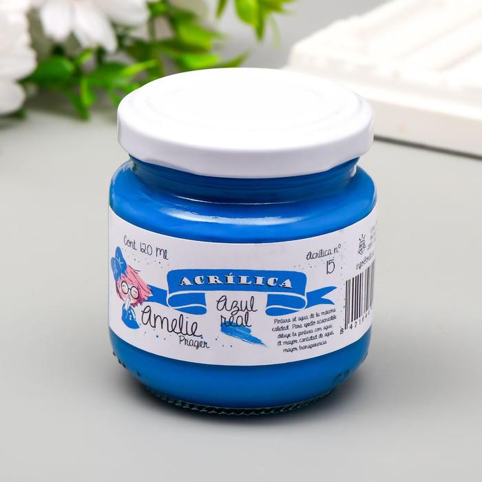 Акриловая краска AMELIE королевский синий. 120 мл 
Акриловая краска AMELIE королевский синий. 120 мл