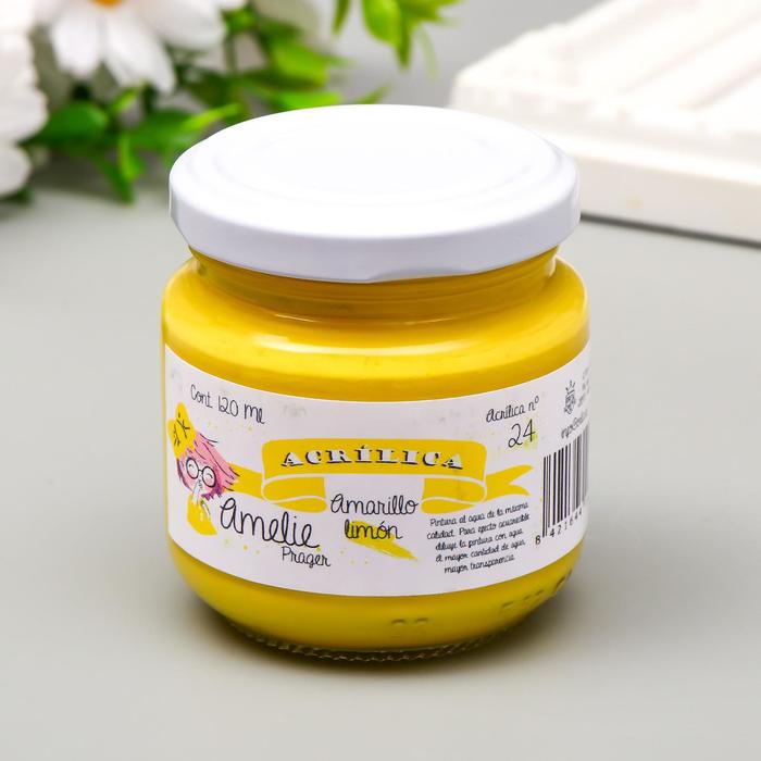 Акриловая краска AMELIE жёлтый лимон. 120 мл
Акриловая краска AMELIE жёлтый лимон. 120 мл