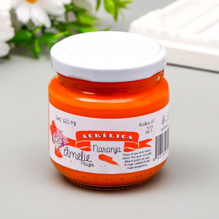 Акриловая краска AMELIE апельсиновый. 120 мл 
Акриловая краска AMELIE апельсиновый. 120 мл