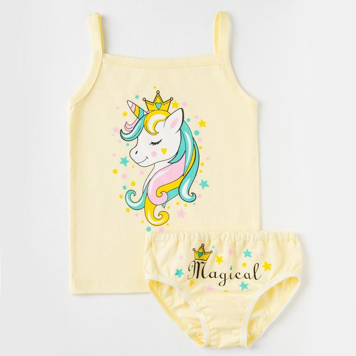 Комплект (майка, трусы) для девочки, цвет жёлтый, рост 110-116 см
Комплект (майка, трусы) для девочки, цвет жёлтый, рост 110-116 см