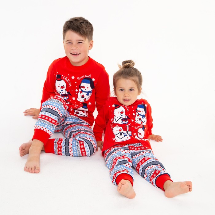 Пижама детская, цвет красный, рост 86 см
Пижама детская, цвет красный, рост 86 см